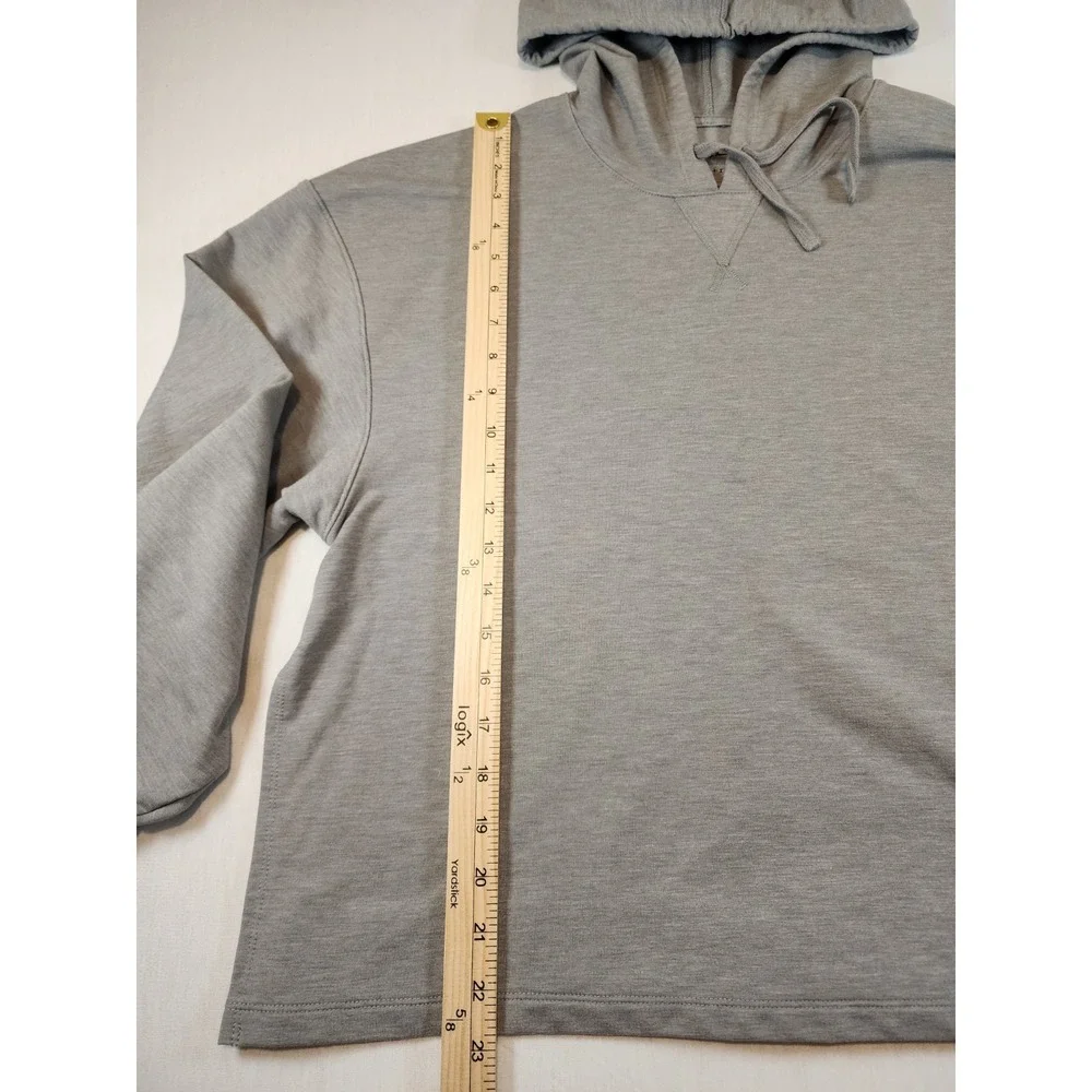 Nike Yoga Dri-FIT Hoodie‎ Womens Small Gray Pullover Sweatshirt CZ9148-063